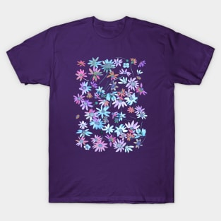 Daisies Spring Countryside Blue T-Shirt